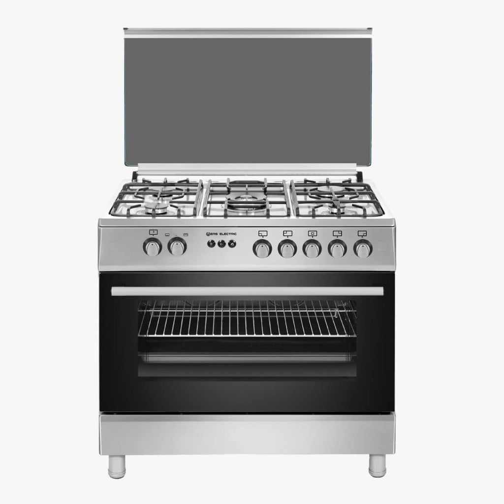 EAS Electric Gasherd Edelstahl 90 cm – 5 Kochfelder