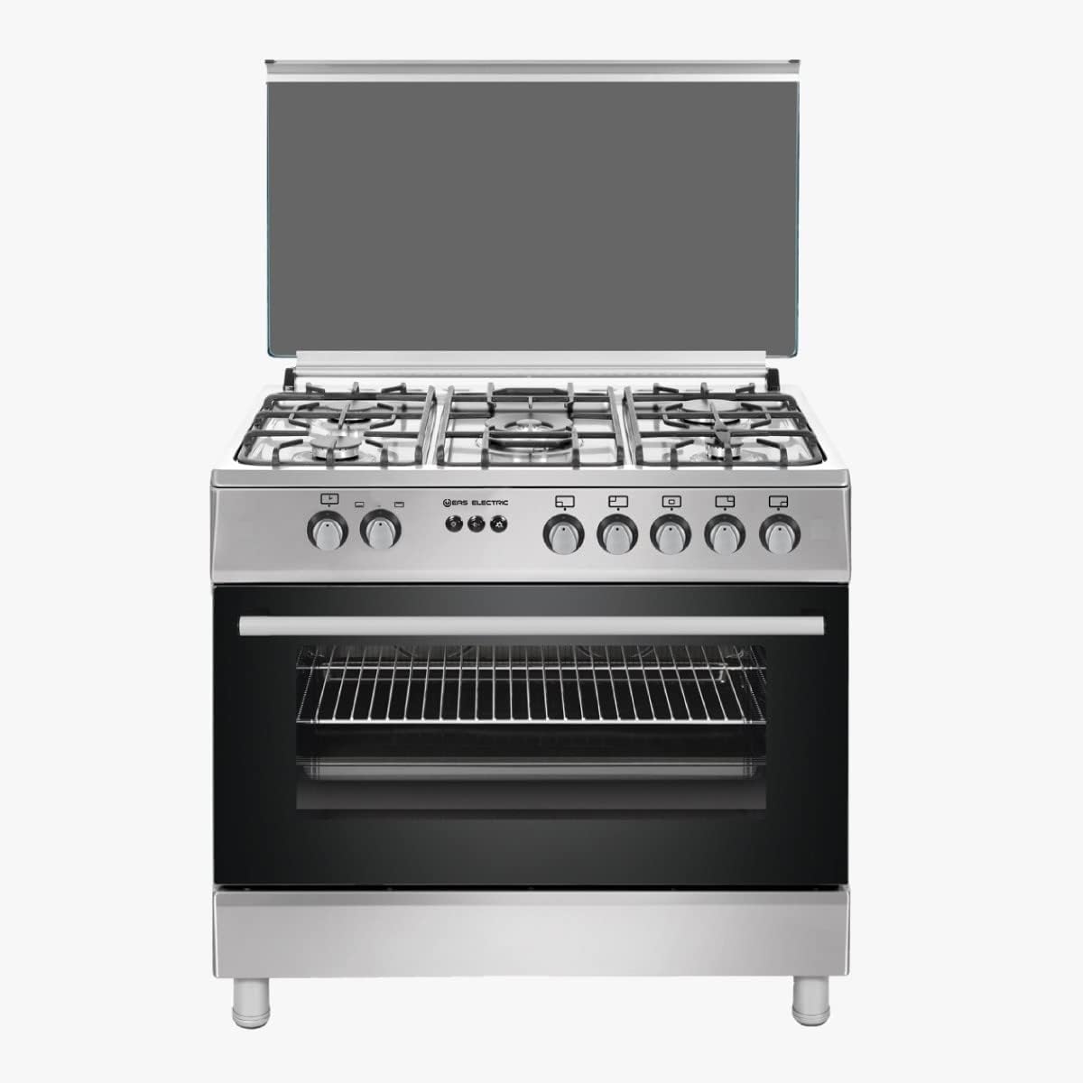 EAS Electric Gasherd Edelstahl 90 cm – 5 Kochfelder