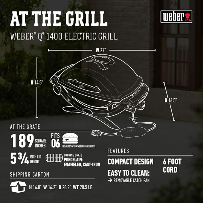 Weber Q 1400 – Premium Tragbarer Elektrogrill