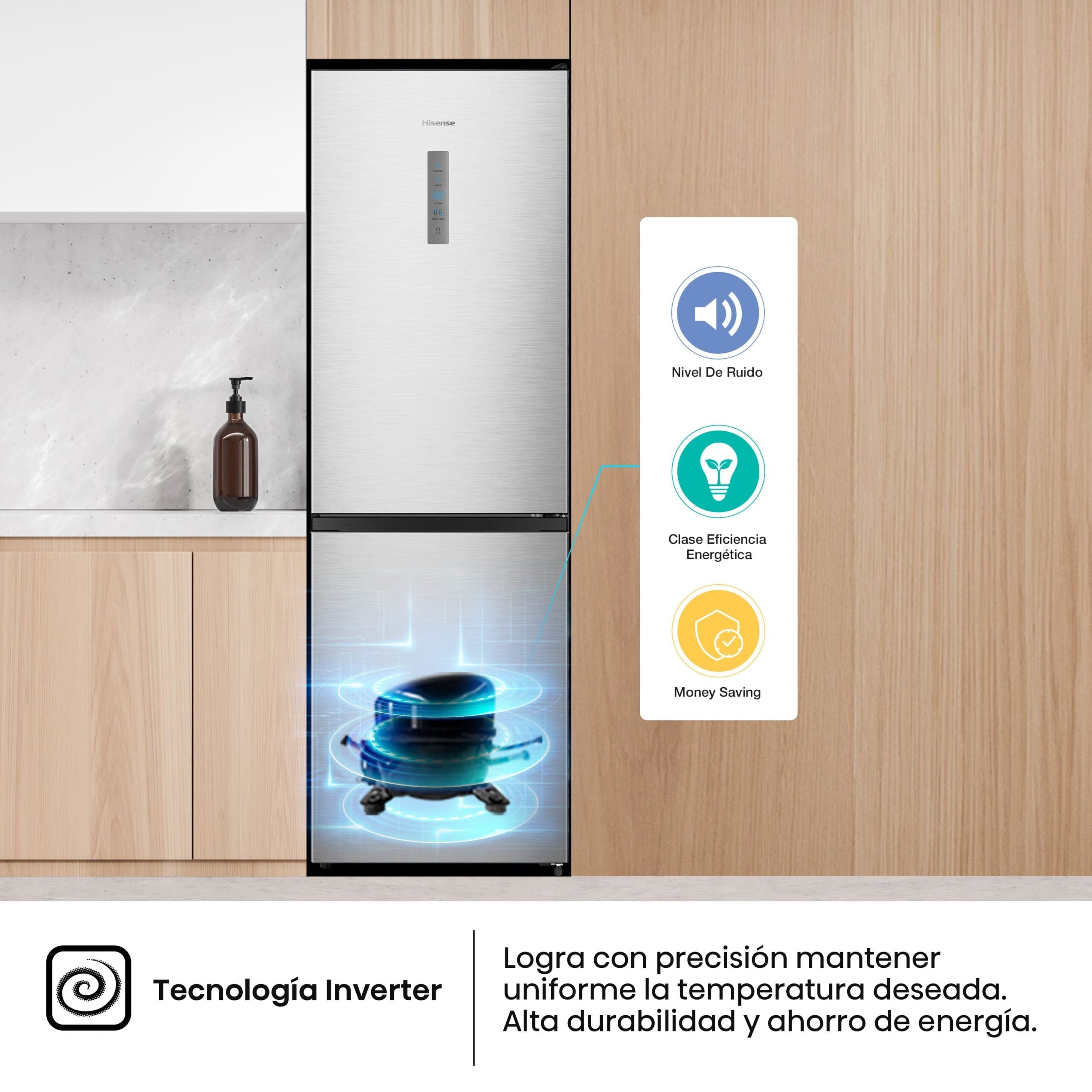 Hisense – Kühl-Gefrierkombination No Frost 304 Liter