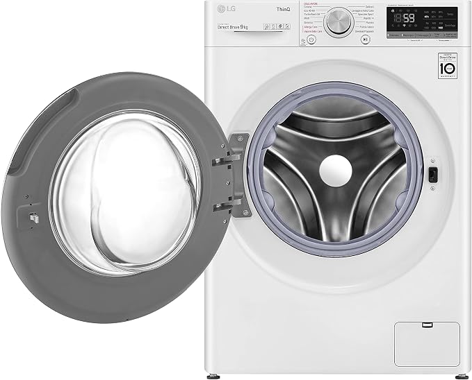 LG F4WV509S1E 9 kg AI DD™ – Intelligente Inverter-Waschmaschine mit Dampfreinigung, WLAN und TurboWash