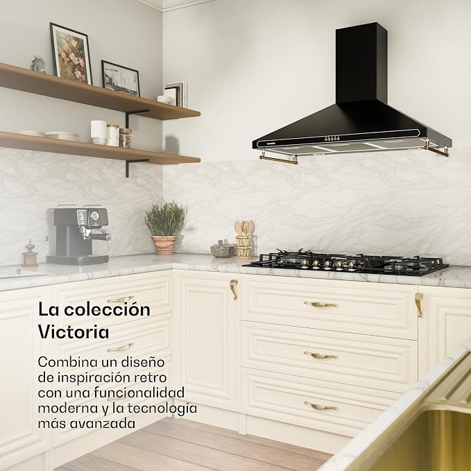 Klarstein Victoria 90 cm Gasfeld – 5 Brenner – 11.100W – Edelstahl